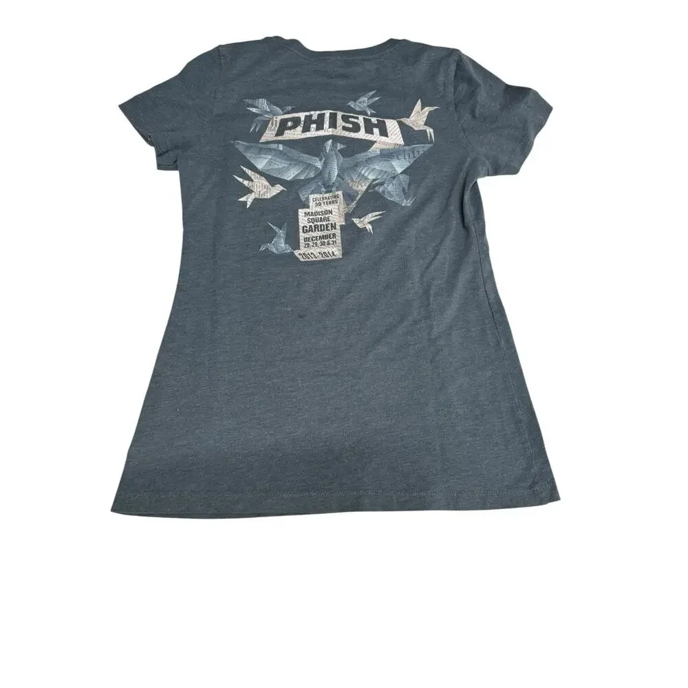 Next Level Women's S Blue Phish Madison Square Garden 2013-2014 T-Shirt Music